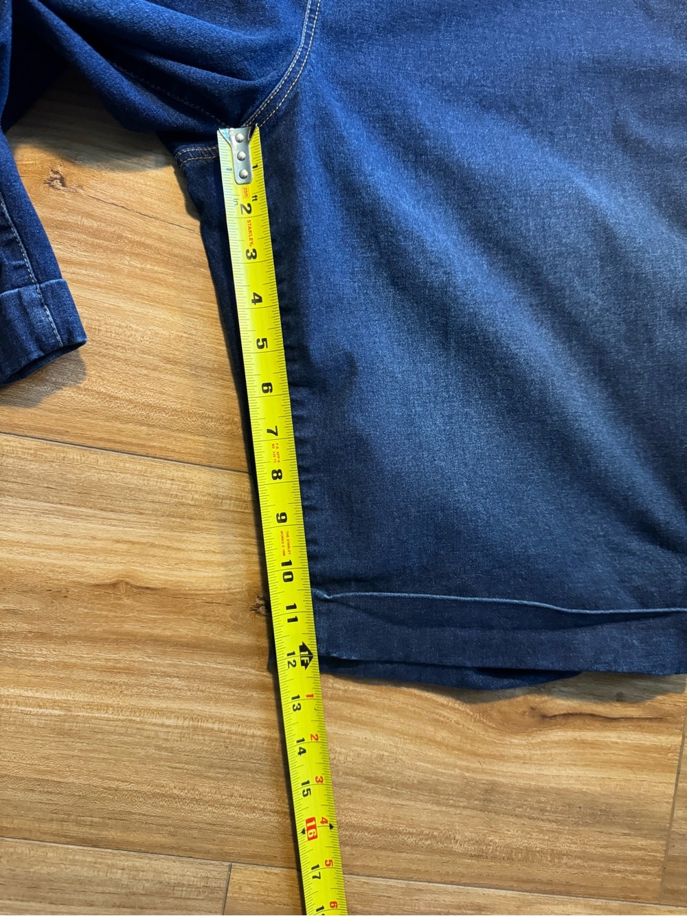 Woman Within Indigo Pull-On Denim Bermuda Shorts - Picture 4 of 10